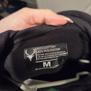 Bucked Up Crop Black Hoodie